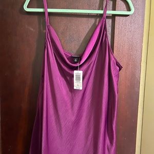 Torrid Purple Satin Cowl Neck Tank 2X NWT